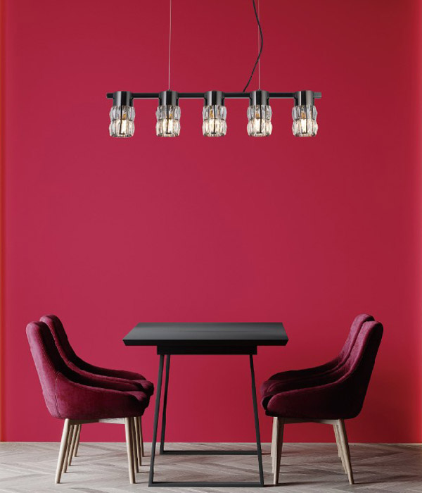 노벨 5등 펜던트전등 식탁펜던트조명 LED식탁조명 유리식탁등