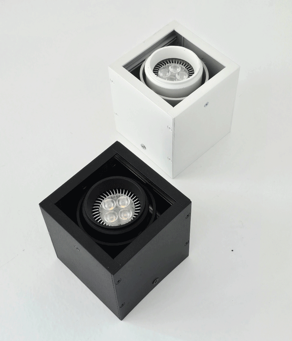 LED MR 리아노 사각직부 (화이트/블랙)